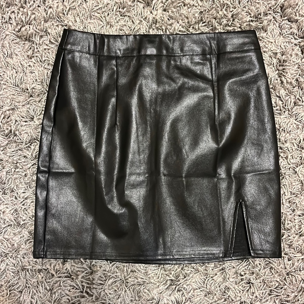 Black Leather Skirt